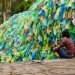Angers, France, Slow Slugs, Florentijn Hofman, recycled materials, plastic, green design, sustainable design, eco-design, eco-art, green art, social criticism, catholic church,