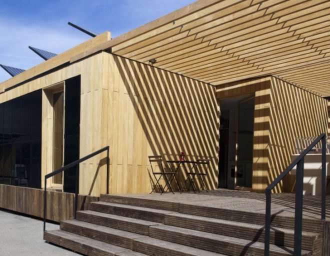 CEU, Valencia, SML System, prefabricated design, sustainable architecture, modular, photovoltaics, solar power, natural materials, energy efficiency,