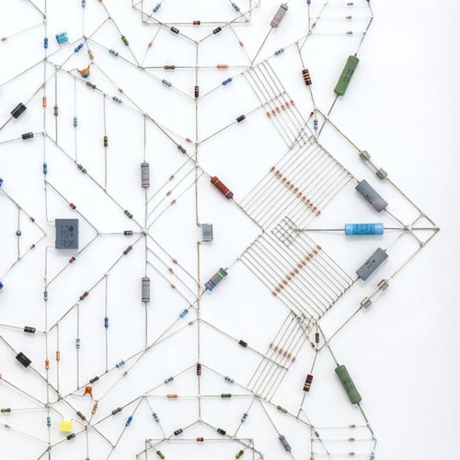 technological mandala, circuits, computer, solder, leonardo ulian, detail