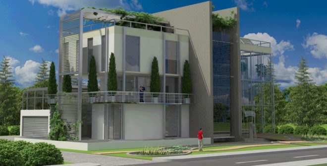 Villa Serra, design nobis, green design, eco design, sustainable design, green home, solar power, solar powered home, modern home, energy efficient home