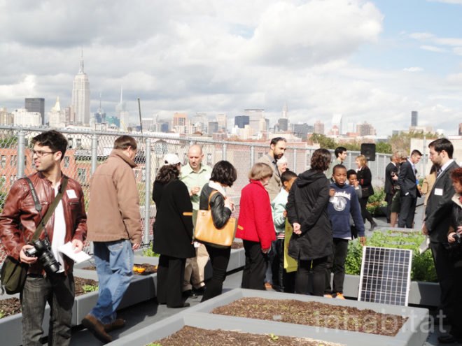 green design, eco design, sustainable design, Fifth Street Farm, rooftop farm NYC, Scott Stringer, Michael Arad, rooftop classroom, East Village roof garden
