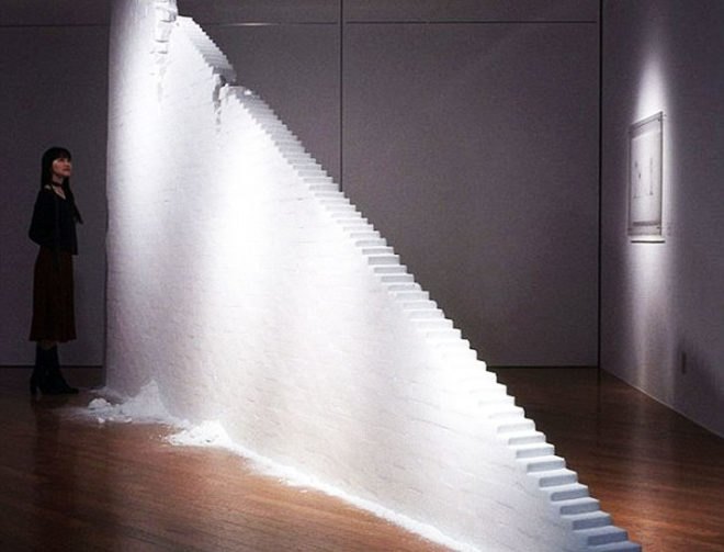 Salt Staircase, Motoi Yamamoto, staircase, stairs, sustainable design, green design, green building, green architecture, sustainable architecture, eco stairs, stair porn, innovative staircases, imaginative staircases, multifunctional staircases, recycled staircase