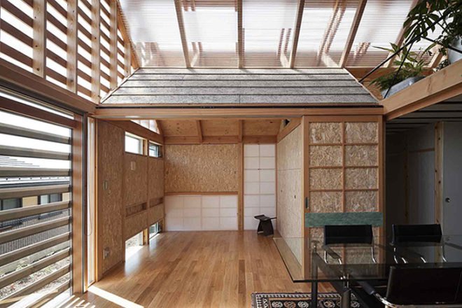 green design, eco design, sustainable design, Outside house, Outside (Outside) ((Outside)) House, aa+h architects, double house, polycarbonate panels, Japanese architecture