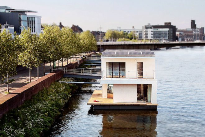 green design, eco design, sustainable design, off the grid home, passivhaus standard, passivhaus houseboat, Autarkhome, Ikea, Pieter Kromwikj, Maastricht houseboat