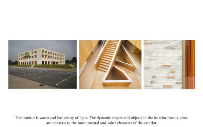 Bornego College, HVDN, Studioninedots, eco school, prefab, recycled bricks, eco university, the netherlands