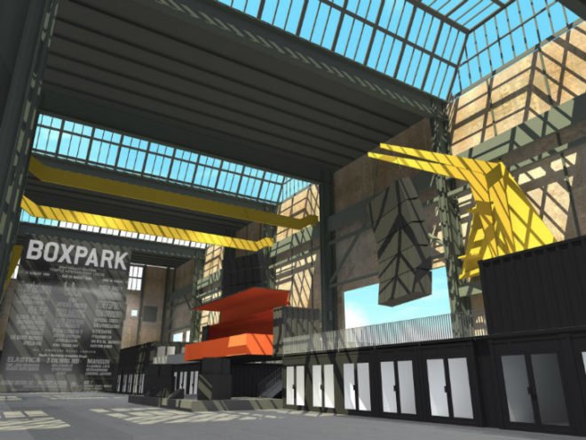Boxpark, NDSM, Amsterdam, boxpark ndsm, pop up mall, shipping container mall, cargotecture, pop up shop