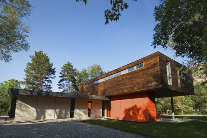 Cantilever House, Imbue Design, solar house, utah, salt lake city, energy efficient house