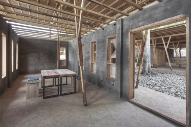 Cassia Co-op Training Centre, TYIN Tegnestue, cinnamon, humanitarian design, sumatra, earthquake resistant, local materials, training centre