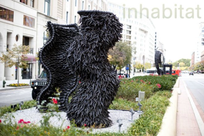 Chakaia Booker, Recycled Rubber Sculptures, Washington DC, New York Avenue, Women's Museum