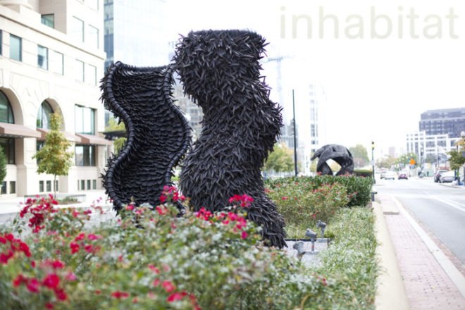 Chakaia Booker, Recycled Rubber Sculptures, Washington DC, New York Avenue, Women's Museum