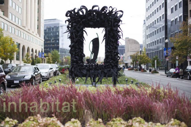 Chakaia Booker, Recycled Rubber Sculptures, Washington DC, New York Avenue, Women's Museum