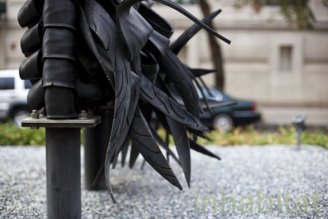 Chakaia Booker, Recycled Rubber Sculptures, Washington DC, New York Avenue, Women's Museum