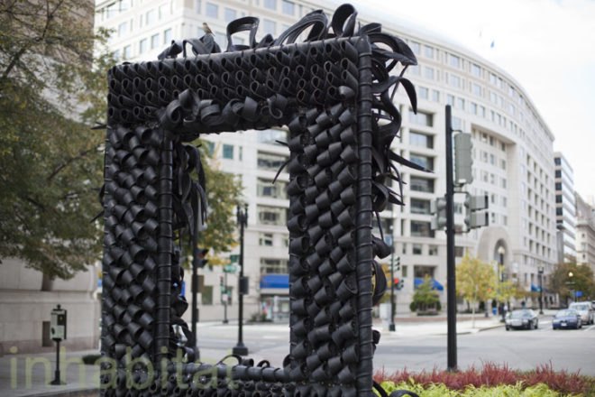 Chakaia Booker, Recycled Rubber Sculptures, Washington DC, New York Avenue, Women's Museum