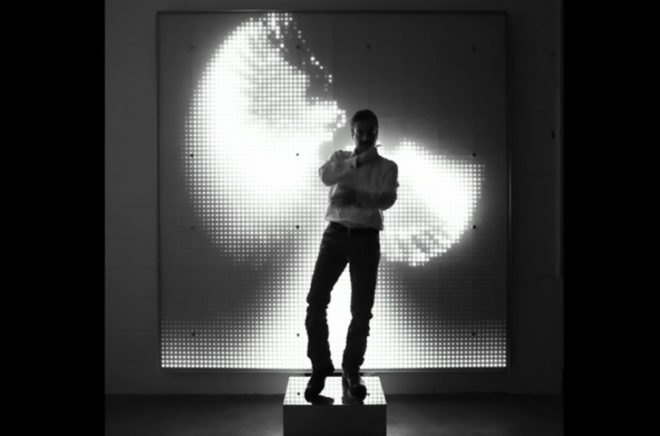 green design, eco design, sustainable design, LED sculpture, Victoria and Albert Museum, Cinimod Studio, Ice Angel, interactive LED installation, Angel WIngs