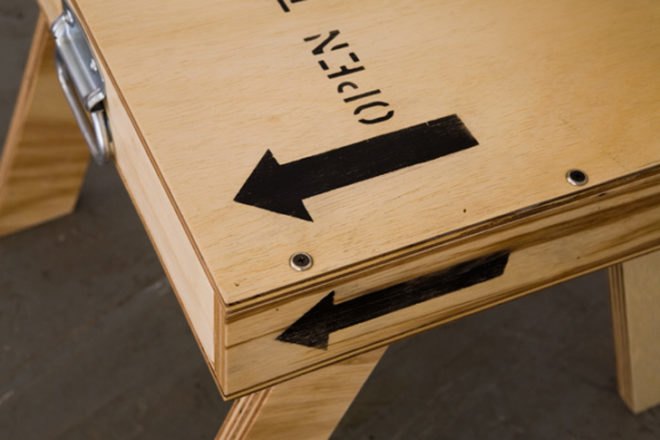 crate chairs, hologram creates, chairs, autumn workshop, brooklyn, nyc, detail