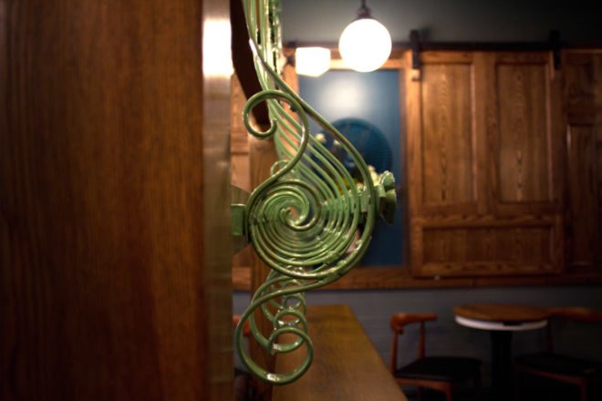 Joaquín Simó, green design, eco design, sustainable design, Warren Red, Dieter Cartwright, Jonathan McElroy, Pouring Ribbons, Reclaimed materials, sustainable interiors, designer interviews, East Village, Avenue B Bars, mixology, classic cocktails Manhattan