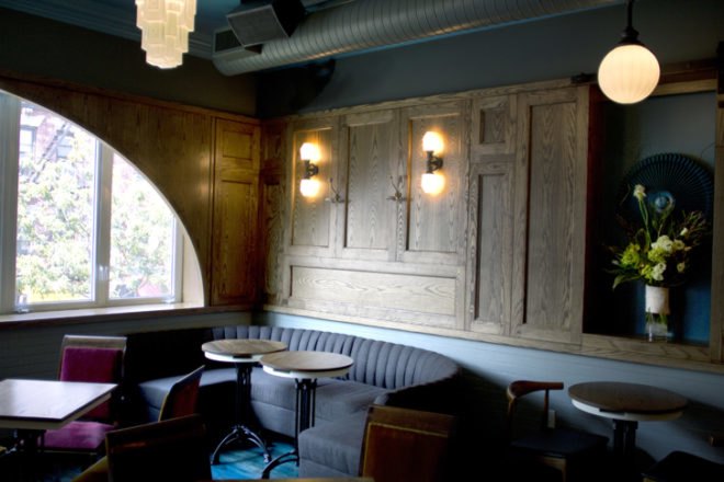 Joaquín Simó, green design, eco design, sustainable design, Warren Red, Dieter Cartwright, Jonathan McElroy, Pouring Ribbons, Reclaimed materials, sustainable interiors, designer interviews, East Village, Avenue B Bars, mixology, classic cocktails Manhattan