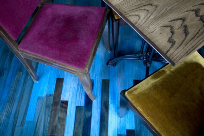 Joaquín Simó, green design, eco design, sustainable design, Warren Red, Dieter Cartwright, Jonathan McElroy, Pouring Ribbons, Reclaimed materials, sustainable interiors, designer interviews, East Village, Avenue B Bars, mixology, classic cocktails Manhattan