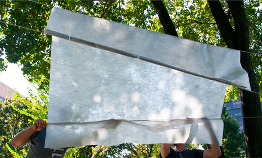 ENfold Pavilion, Perkins+Will Architects, Boston architecture, interactive installation, reusable materials, green design, art installation, reusable material, sustainable design, temporary exhibition