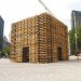 FORÊT II, Phill Allard, Justin Duchesneau, forest II, shipping pallets, shipping pallet pavilion, temporary pavilion, reclaimed materials