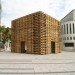 FORÊT II, Phill Allard, Justin Duchesneau, forest II, shipping pallets, shipping pallet pavilion, temporary pavilion, reclaimed materials