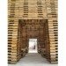 FORÊT II, Phill Allard, Justin Duchesneau, forest II, shipping pallets, shipping pallet pavilion, temporary pavilion, reclaimed materials