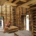 FORÊT II, Phill Allard, Justin Duchesneau, forest II, shipping pallets, shipping pallet pavilion, temporary pavilion, reclaimed materials