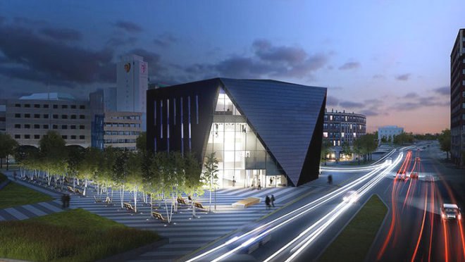 green design, eco design, sustainable design, Museum of Contemporary Art Cleveland, LEED Silver, Farshid Moussavi, james Corner Field Operations, University Circle Cleveland, prismatic architecture