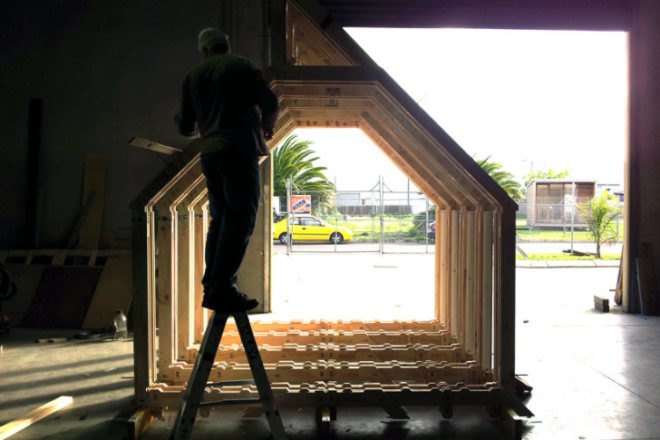 Feel Free, Analog Structures, prefab shelter, temporary shelter, melbourne, arkit, cnc technology