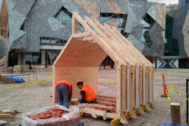 Feel Free, Analog Structures, prefab shelter, temporary shelter, melbourne, arkit, cnc technology