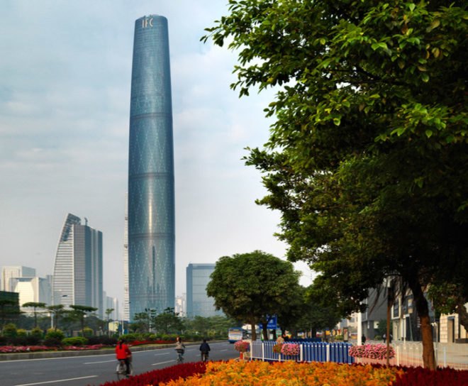 Guangzhou International Finance Center, Wilkinson Eyre Architects, Royal Institute of British Architects, RIBA, Awards, Lubetkin Prize, 2012, Guangzhou, China, skyscraper, environment, sustainable, efficient