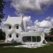 Prison, renovation, Berdaguer & Péjus, Gue(oh)st House, Marcel DuChamp, France, spooky house, halloween, house with a spooky white veil, green design, sustainable design, eco-design