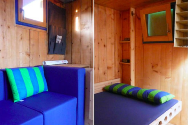 Homebox, Han Slawik, wooden shipping container, cargotecture, mobile home, movable house, micro home, small space living