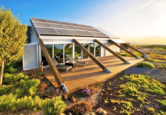 Estudio Jose Luis Rodriguez Gil, wind energy, solar-energy, House in Bioclimatic Experimental Urbanization, Canary Islands, Spain, local materials, net zero, zero carbon emissions