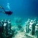 green design, eco design, sustainable design, Jason deCaires Taylor, mosaic graffiti, Invader, Bay of Cancun, underwater sculpture, artificial reef, Space Invaders, street art