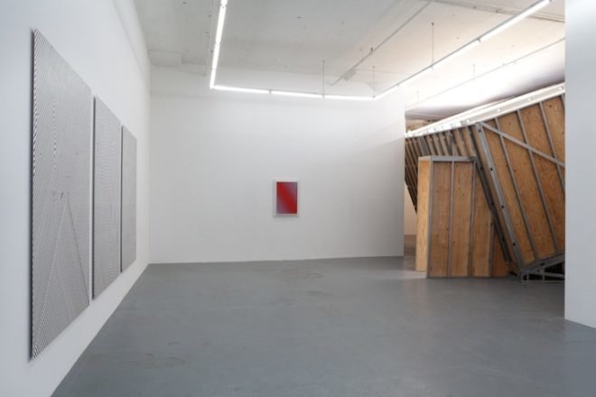 Julian Hoeber, Gravitational Mystery Spots, Chelsea Galleries, Harris Lieberman, Demon Hill #2, trick of architecture, light and shade art