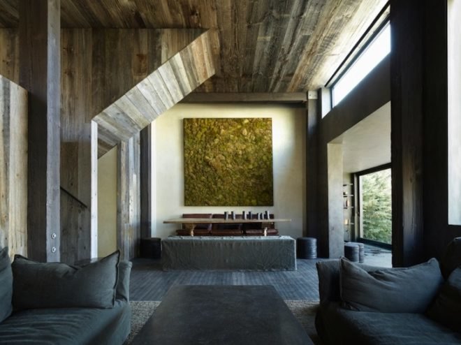 solar power, recycled materials, solar energy, La Muna, Oppenheim Architecture and Design, Aspen, Colorado, green design, sustainable design, Red Mountain, Wabi Sabi, ski home, ski resort, moss graffiti
