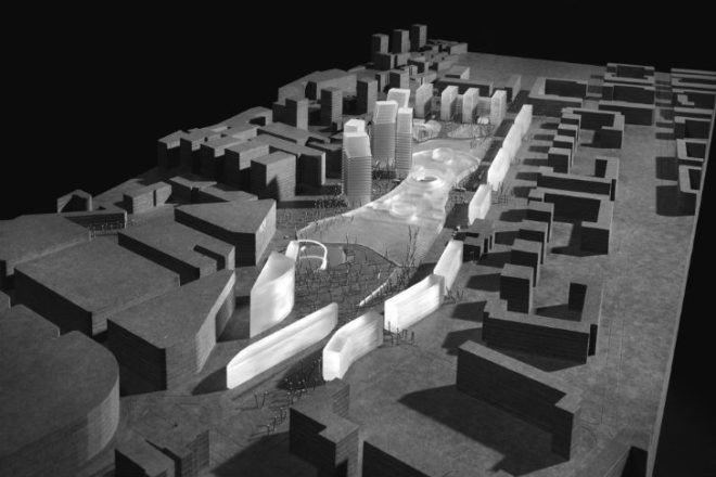 Logrono High Speed Station, Abalos Sentkiewicz Arquitectos, high speed rail, high speed train station, train station, rail station, daylighting, green roof, public park