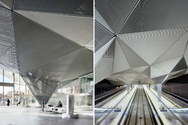 Logrono High Speed Station, Abalos Sentkiewicz Arquitectos, high speed rail, high speed train station, train station, rail station, daylighting, green roof, public park