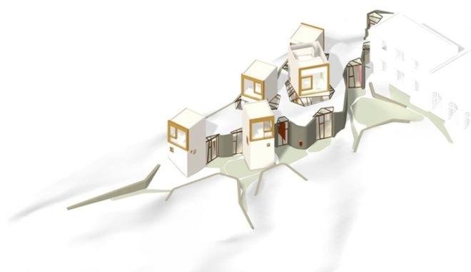 France, RIBA, christian pottgiesser architecturespossibles, pottgiesser architecturespossibles, green roof, tower home, converted orangery, green renovation, Maison L, France, bedroom towers, Manser Medal, 2012, green design, daylighting, sustainable design