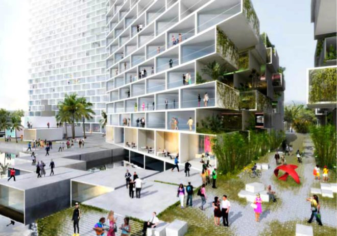 Marina Lofts, BIG, ft. lauderdale, residential development, new river, tree preservation, hanging gardens