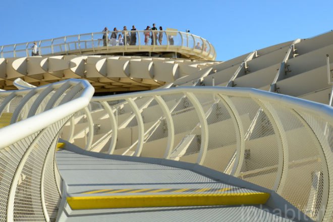 Design, Seville, Spain, world's largest wooden timber structure, waffle roller coaster, travel, Jurgen Mayer, Metropol Parasol