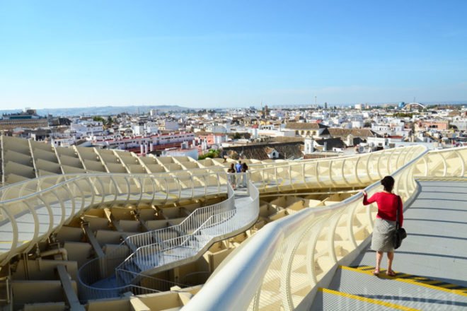 Design, Seville, Spain, world's largest wooden timber structure, waffle roller coaster, travel, Jurgen Mayer, Metropol Parasol