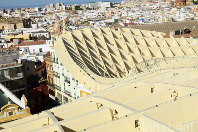 Design, Seville, Spain, world's largest wooden timber structure, waffle roller coaster, travel, Jurgen Mayer, Metropol Parasol