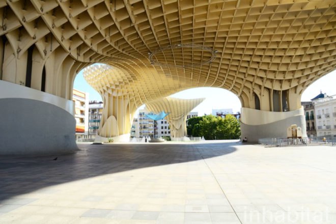 Design, Seville, Spain, world's largest wooden timber structure, waffle roller coaster, travel, Jurgen Mayer, Metropol Parasol
