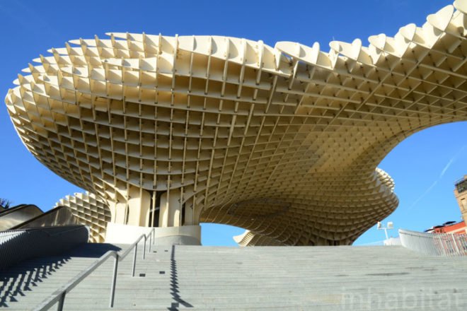 Design, Seville, Spain, world's largest wooden timber structure, waffle roller coaster, travel, Jurgen Mayer, Metropol Parasol