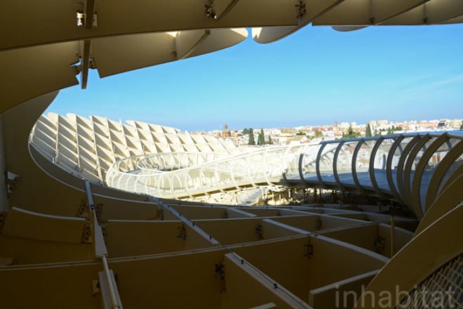 Design, Seville, Spain, world's largest wooden timber structure, waffle roller coaster, travel, Jurgen Mayer, Metropol Parasol