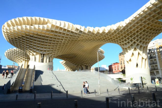 Design, Seville, Spain, world's largest wooden timber structure, waffle roller coaster, travel, Jurgen Mayer, Metropol Parasol