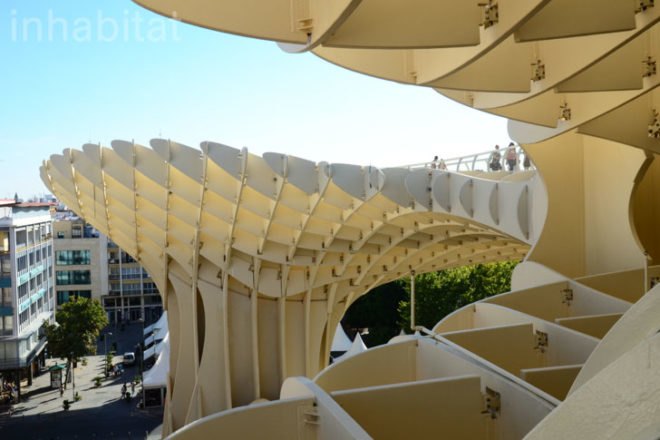 Design, Seville, Spain, world's largest wooden timber structure, waffle roller coaster, travel, Jurgen Mayer, Metropol Parasol