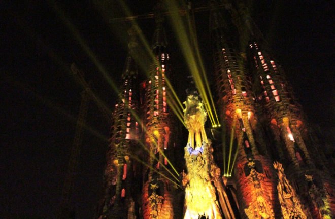 X-Agora Playback system, green design, eco design, sustainable design, Sagrada Familia, Moment Factory, Antoni Gaudi, Barcelona, Ode a la Vie, La Merce Festival, light installation
